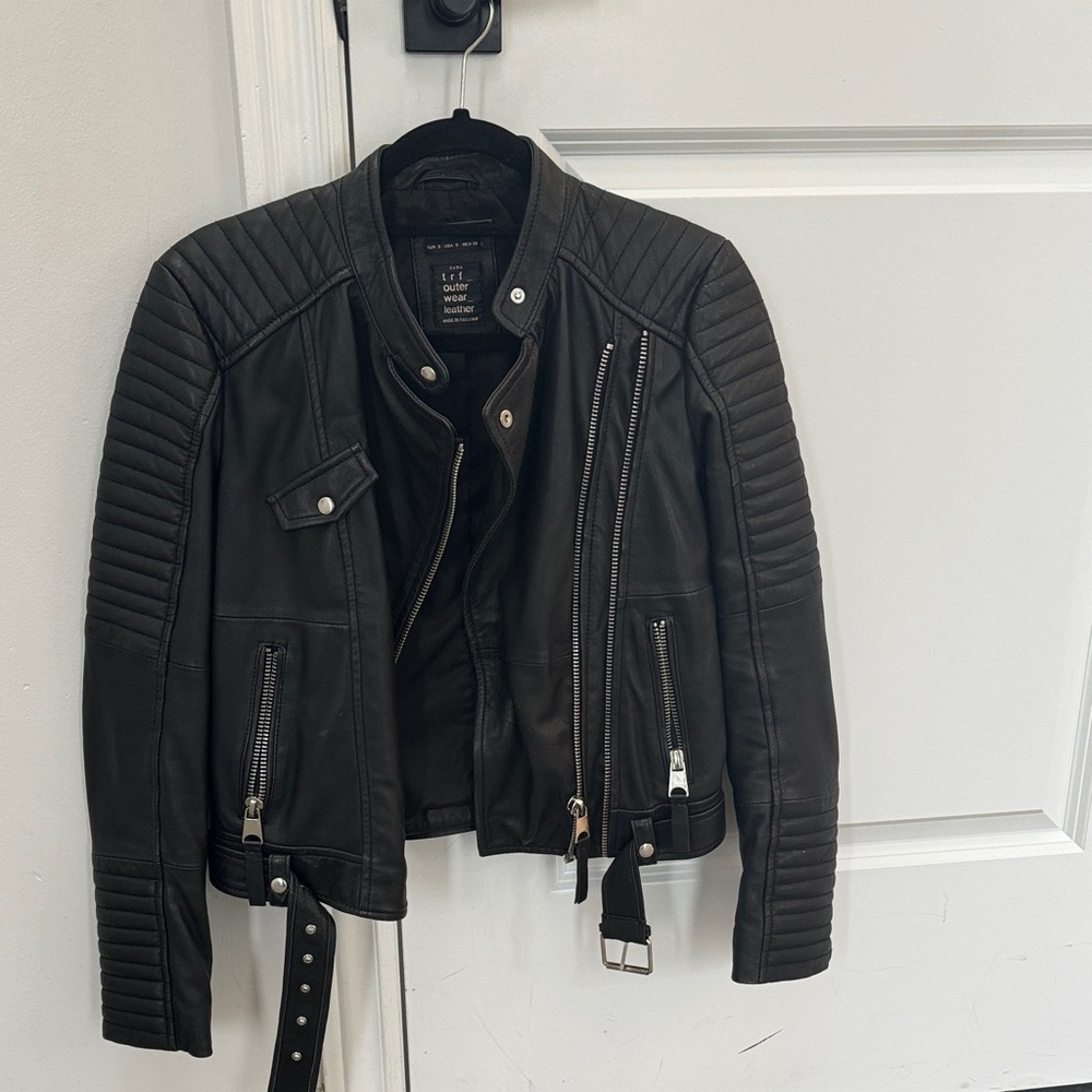 Zara Leather Biker Jacket